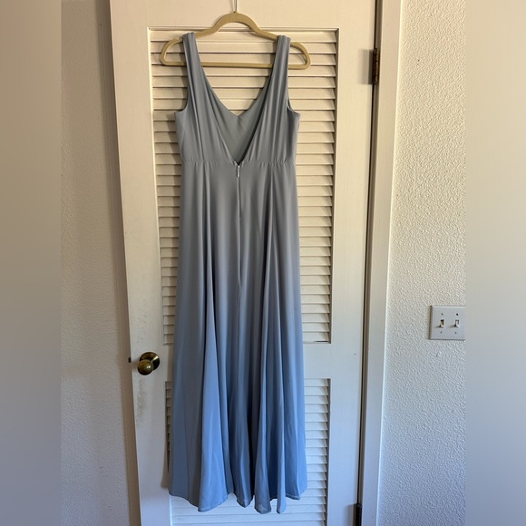 Jenn maxi dress from show me your mumu size large but hemmed steel blue chiffon - Picture 10 of 13